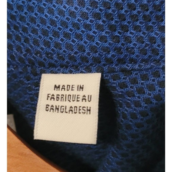 Ben Sherman Tailoring Dress Shirt Skinny Fit Blue Black Navy 15.5 34/35 EUC - Picture 4 of 5